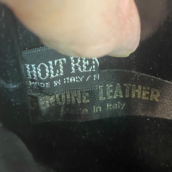 HOLT RENFREW Italian Leather Pony Hair Crossbody Bag Vintage Y2K Small - Picture 15 of 16